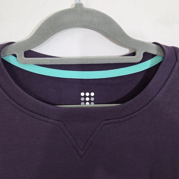 NWT Title Nine NBD Dress Long Sleeve Dark Plum Purple Casual Size Medium Comfy - Picture 4 of 10